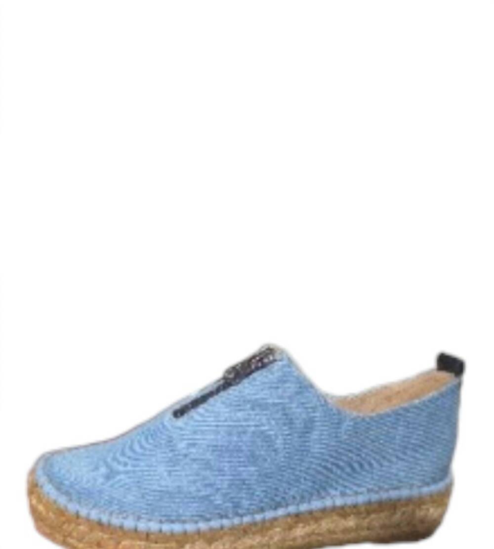NEW ERIC MICHAEL women's serena slip on espadrille shoes in jeans